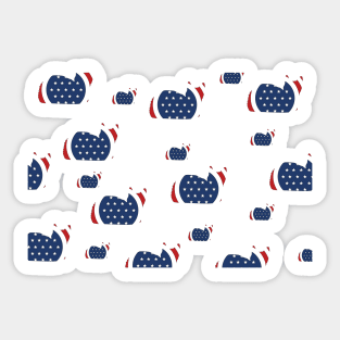 Cat American Flag 2020 - Cat Lover Gift Idea - American Cat Pattern Sticker